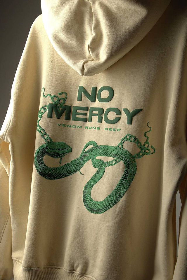 CREAM NO MERCY OVERSIZED HOODIE