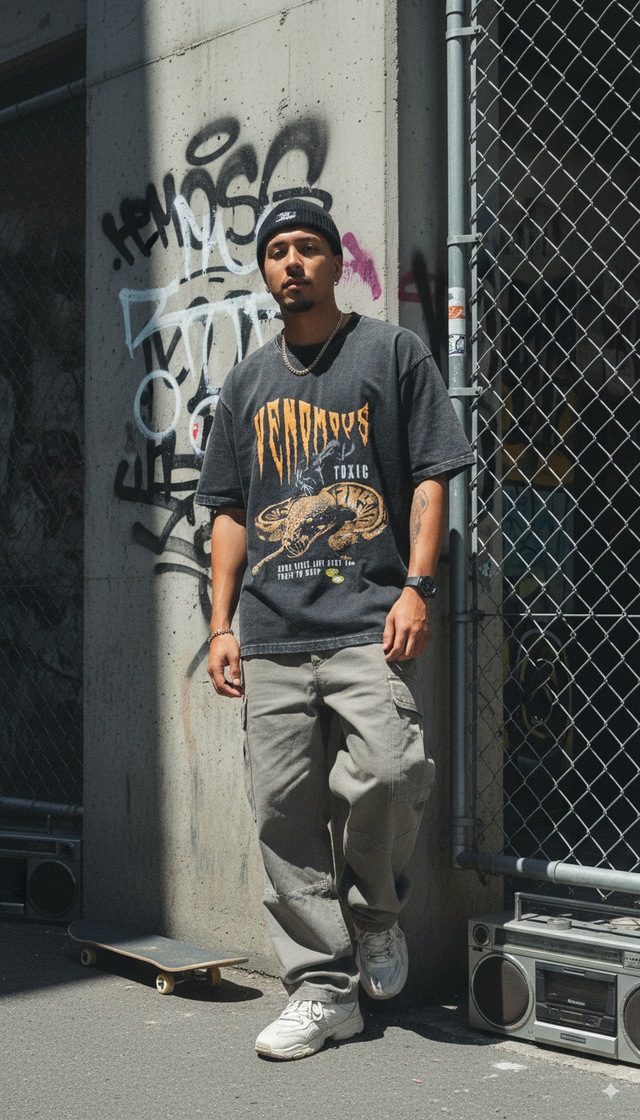 ACID WASH VENOMOUS T-SHIRT