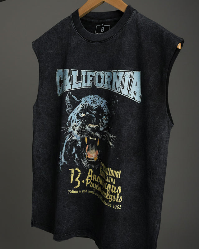 CALIFORNIA LEOPARD VEST TANK