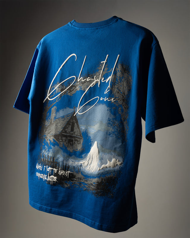 BLUE GHOSTED T-SHIRT