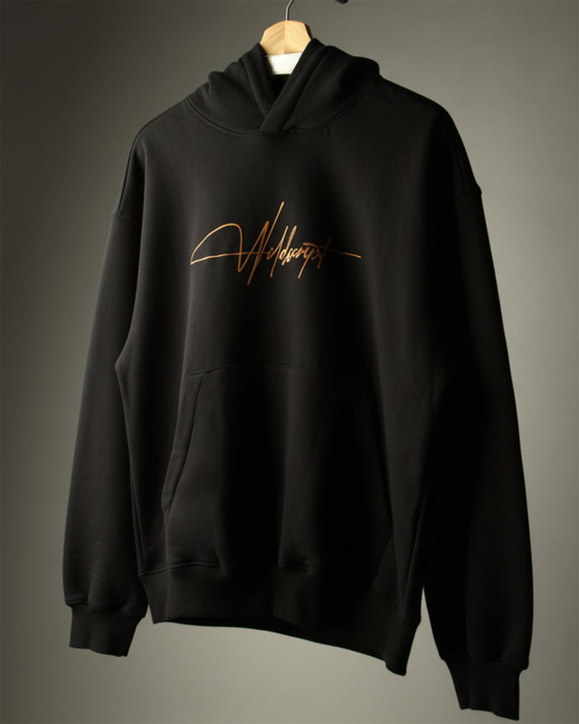 BLACK WILDSCRIPT OVERSIZED HOODIE