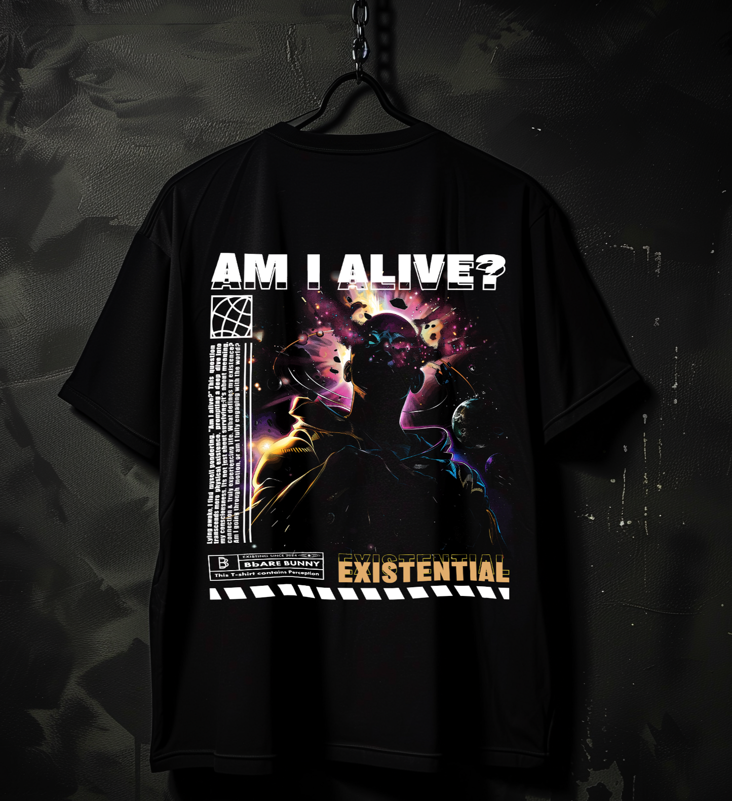 100% cotton Am I Alive Over-sized T-shirt